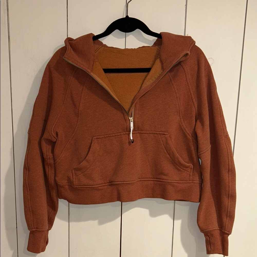 lululemon athletica Rust Zip-Up Hoodie